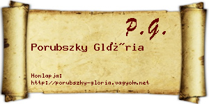 Porubszky Glória névjegykártya